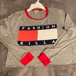 long sleeve fashion killa top